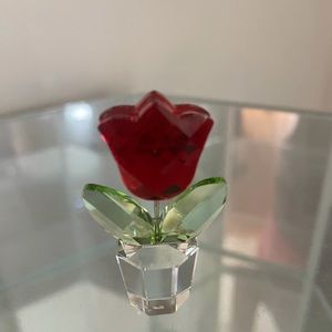 Red tulip crystal/glass